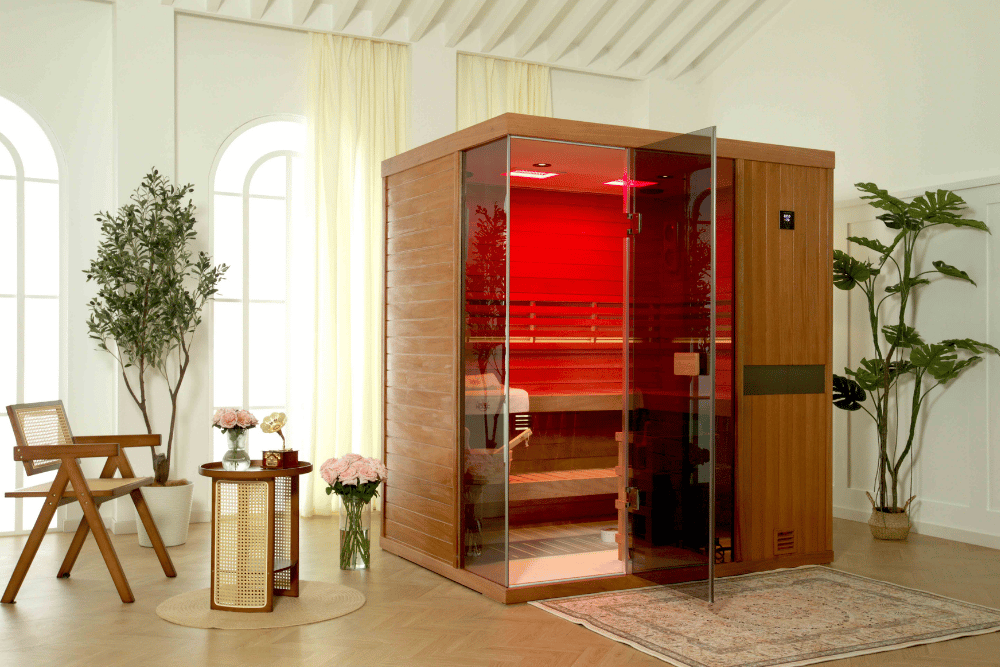 The Science Behind Modern Steam Saunas: How 660nm Red Light and Negative Ions Support At-Home Wellness