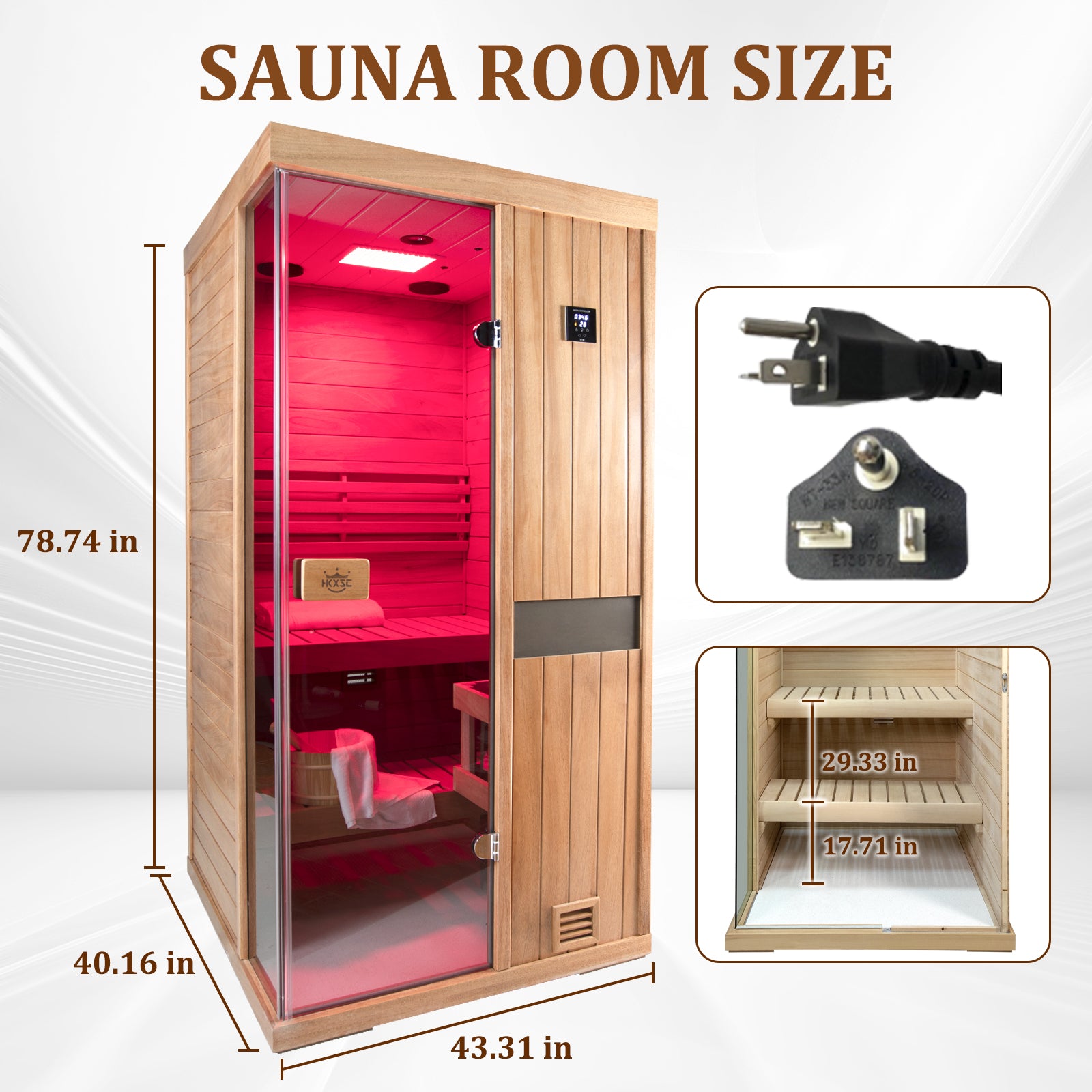 Aurora Indoor Steam Sauna - 1 Person