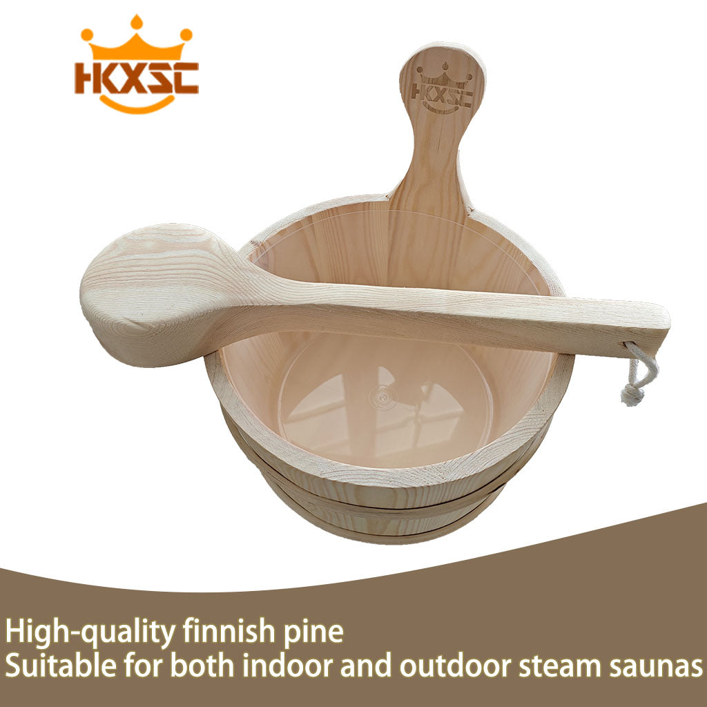 Sauna Bucket and Ladle Set