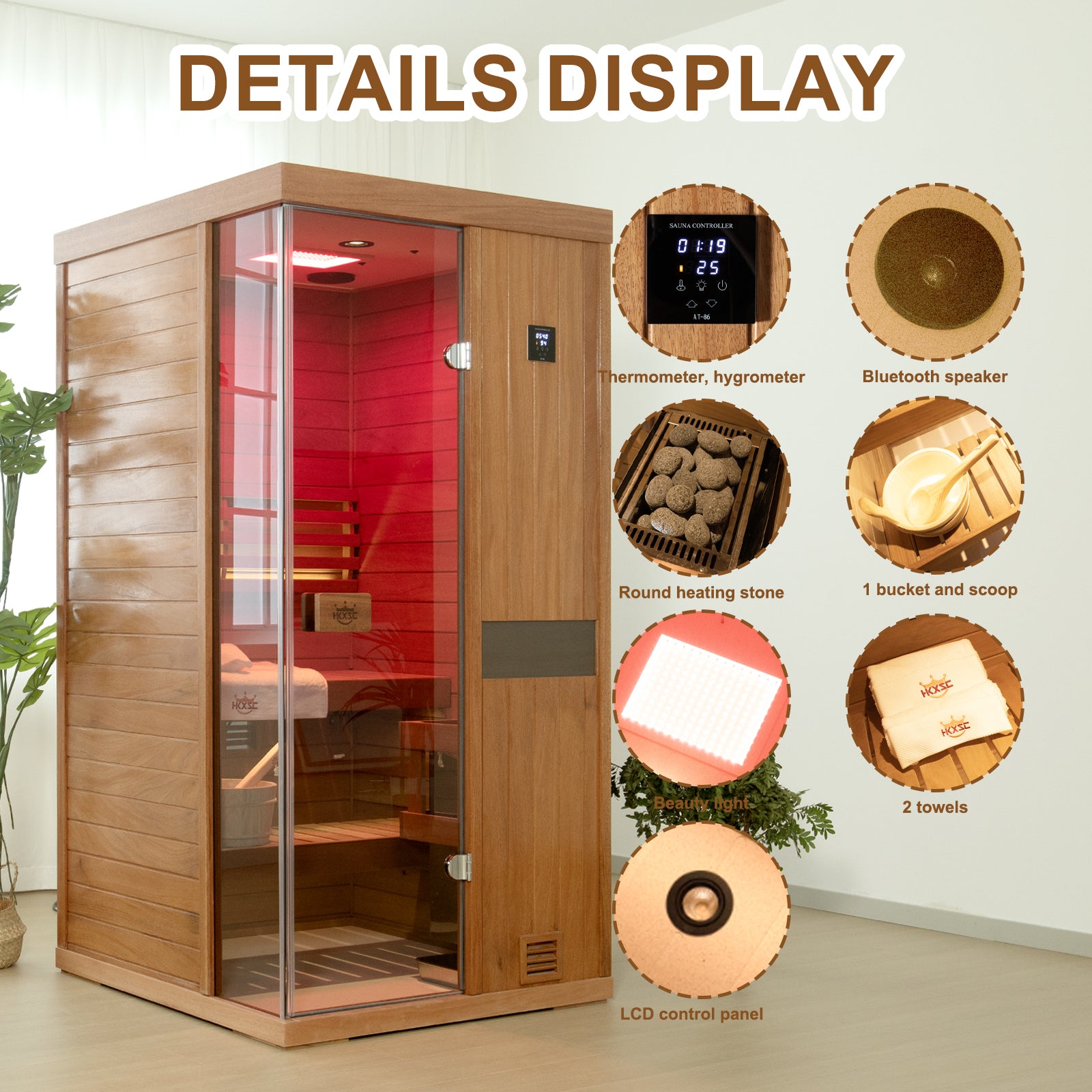 Aurora Indoor Steam Sauna - 1 Person