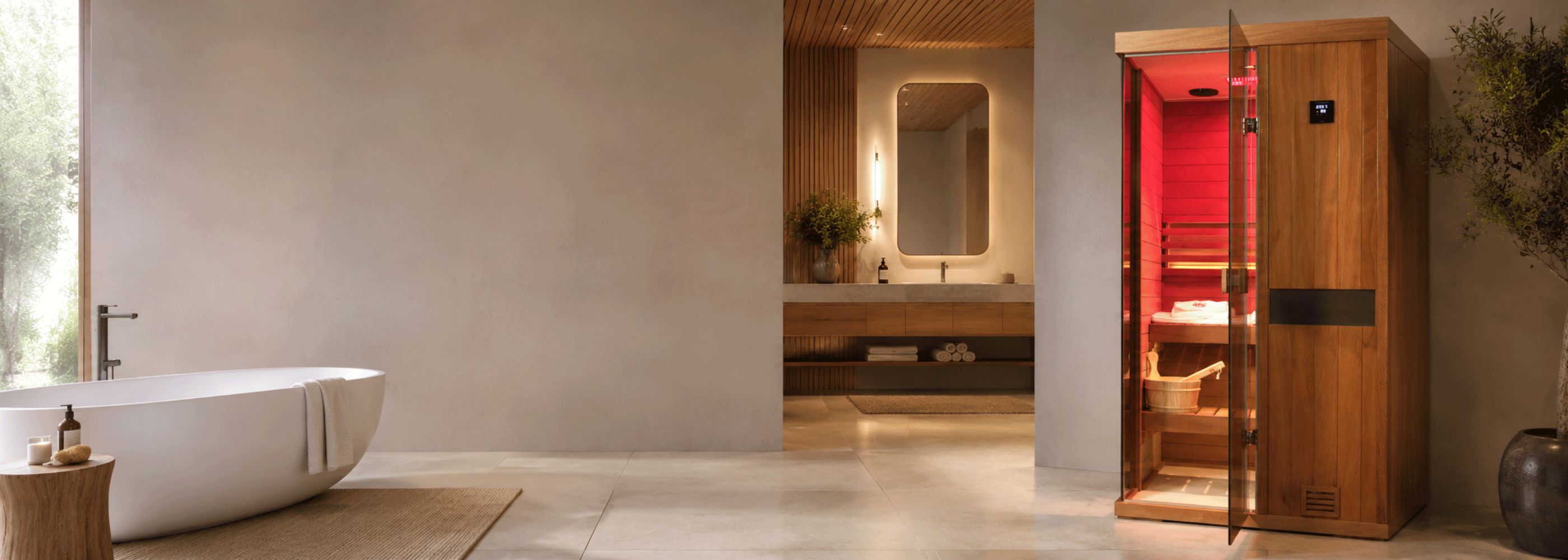 HKXSC 1-Person Indoor Mahogany Sauna – Steam-Activated Negative Ion Technology for a Fresher Single-Person Home Sauna Experience