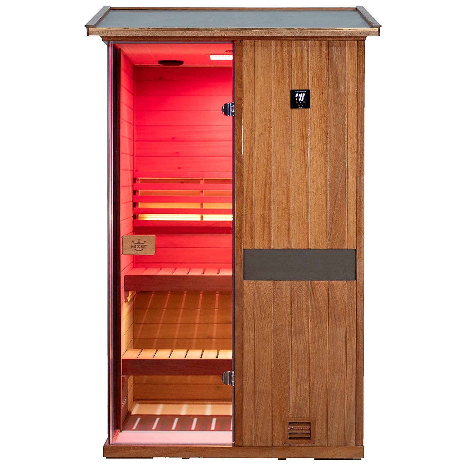 Aurora Outdoor Luxury Wood Steam Sauna - 1 Person