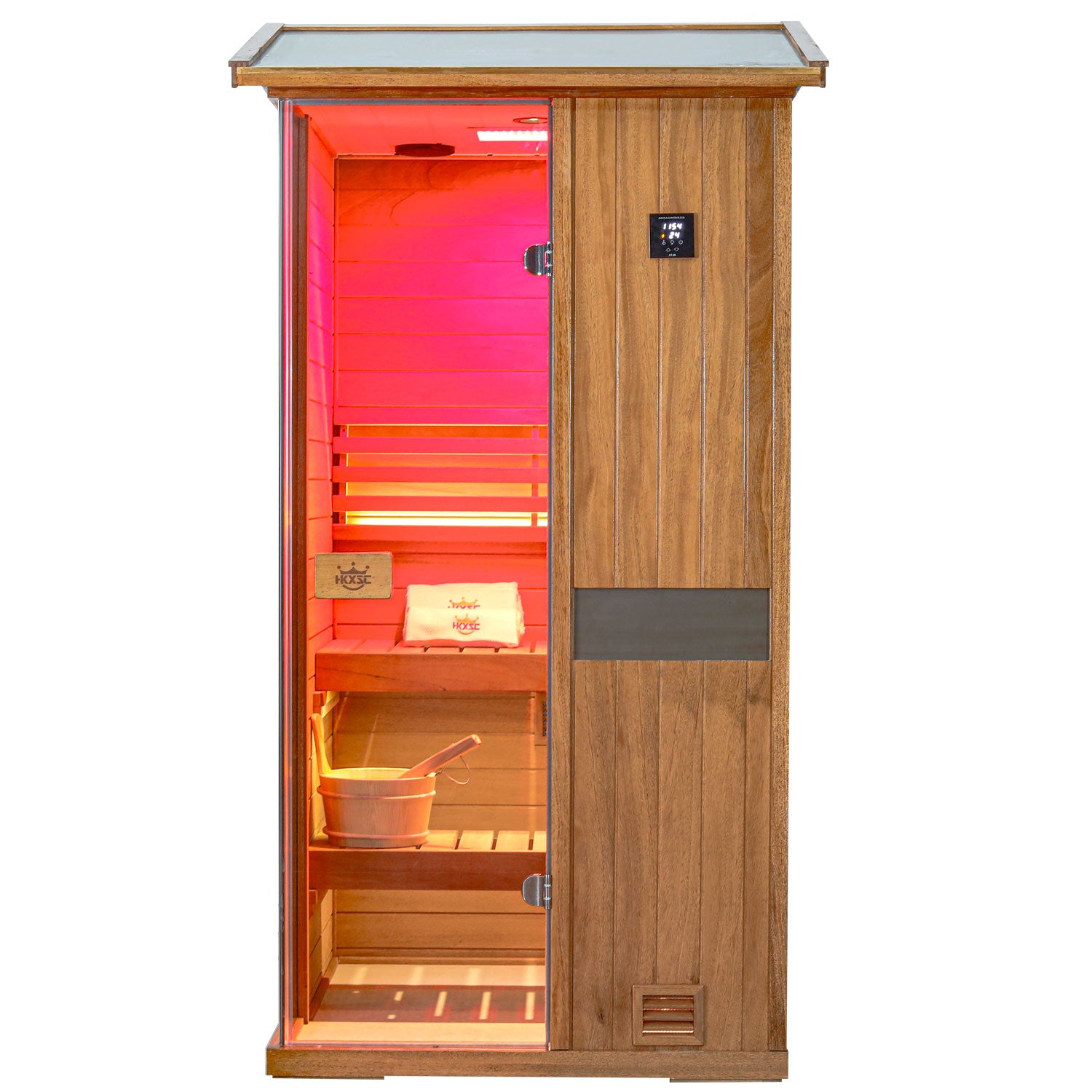 Aurora Outdoor Luxury Wood Steam Sauna - 1 Person | Model 701VT