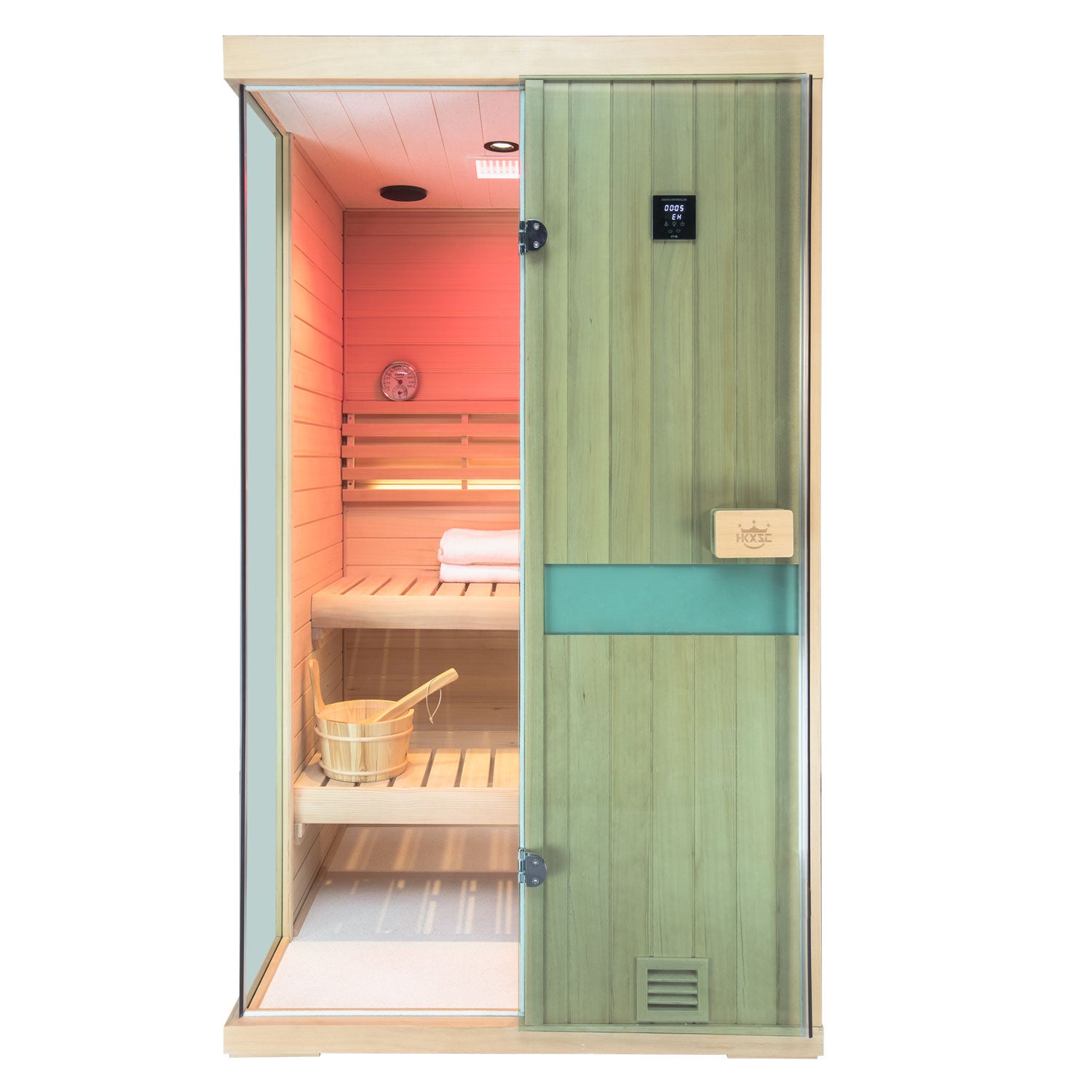Small indoor hemlock steam sauna with excellent effect without taking up space