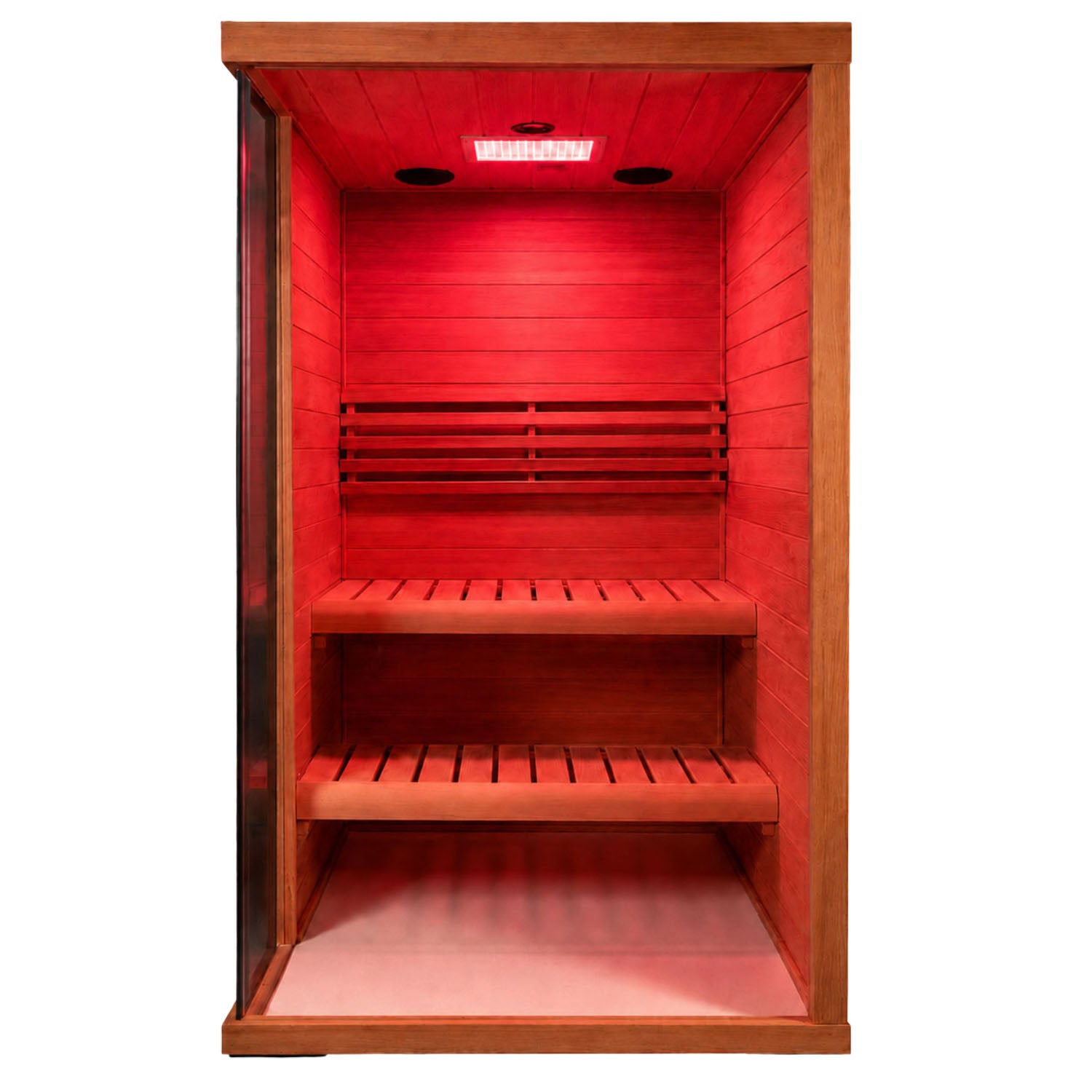 HKXSC 702ST_home_mini_mahogany_steam_sauna_Model_702ST Interior panoramic display