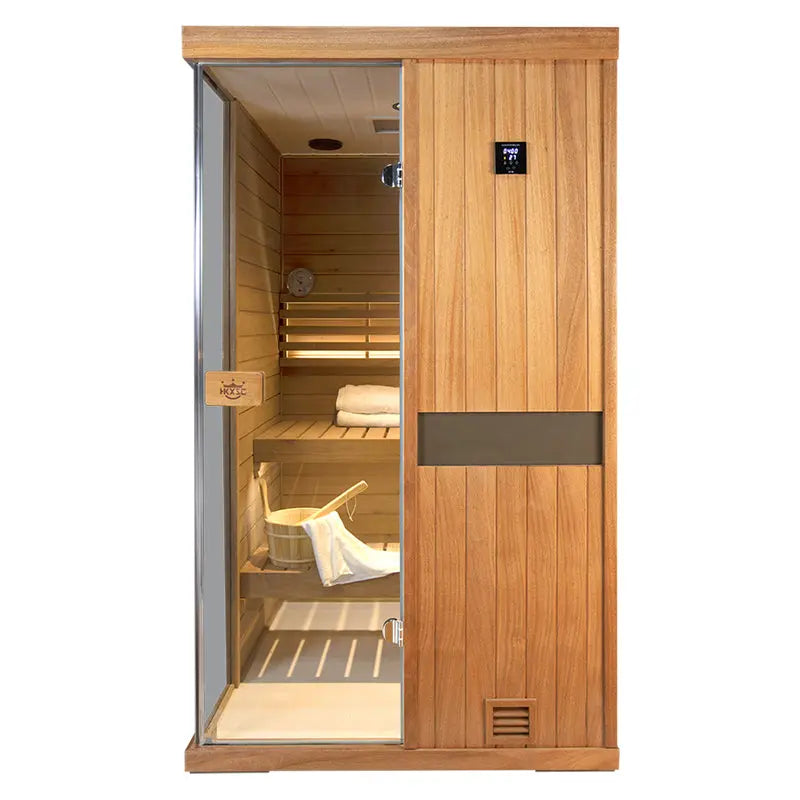 HKXSC 702ST 1-2 Person Steam Sauna | Resistant to pests | Mahogany | Negative Ion HKXSC-SAUNA