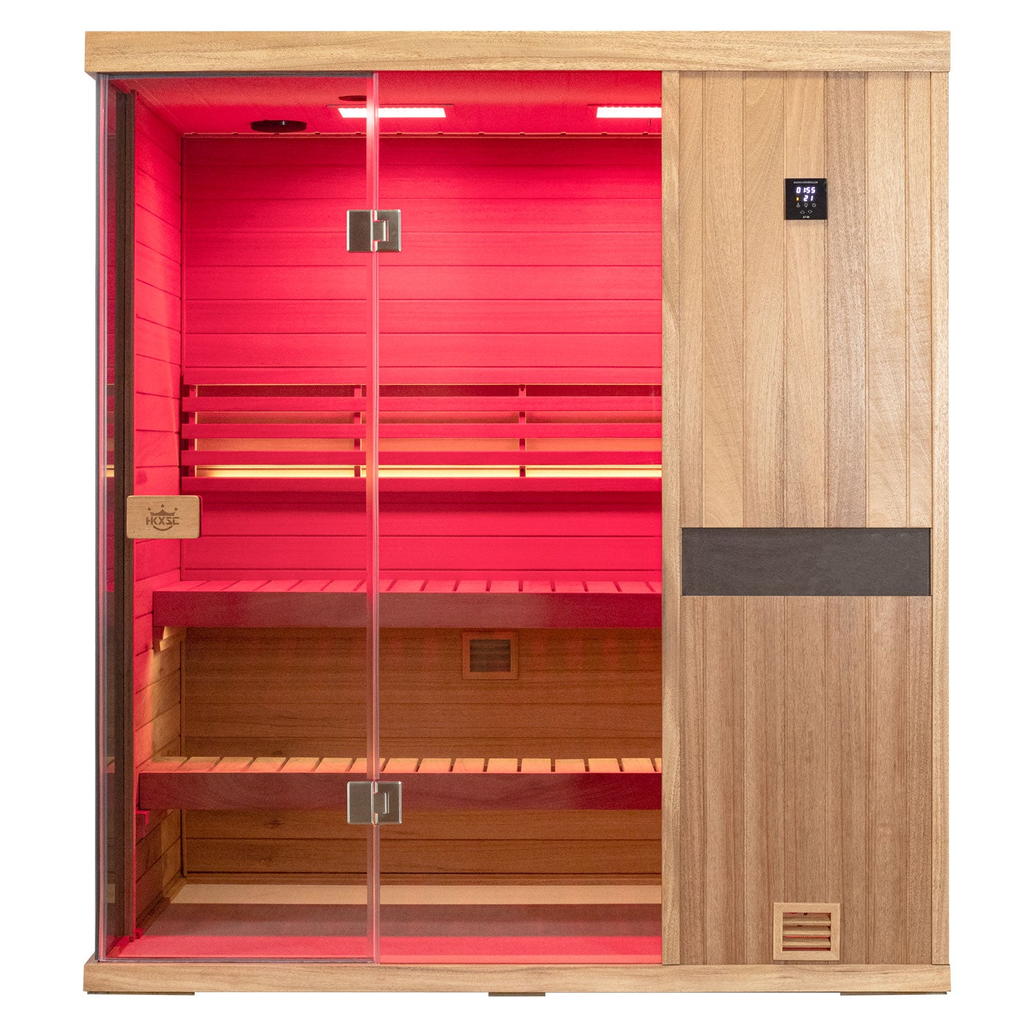 Solid wood mahogany indoor steam sauna has a stable structure and a long service life