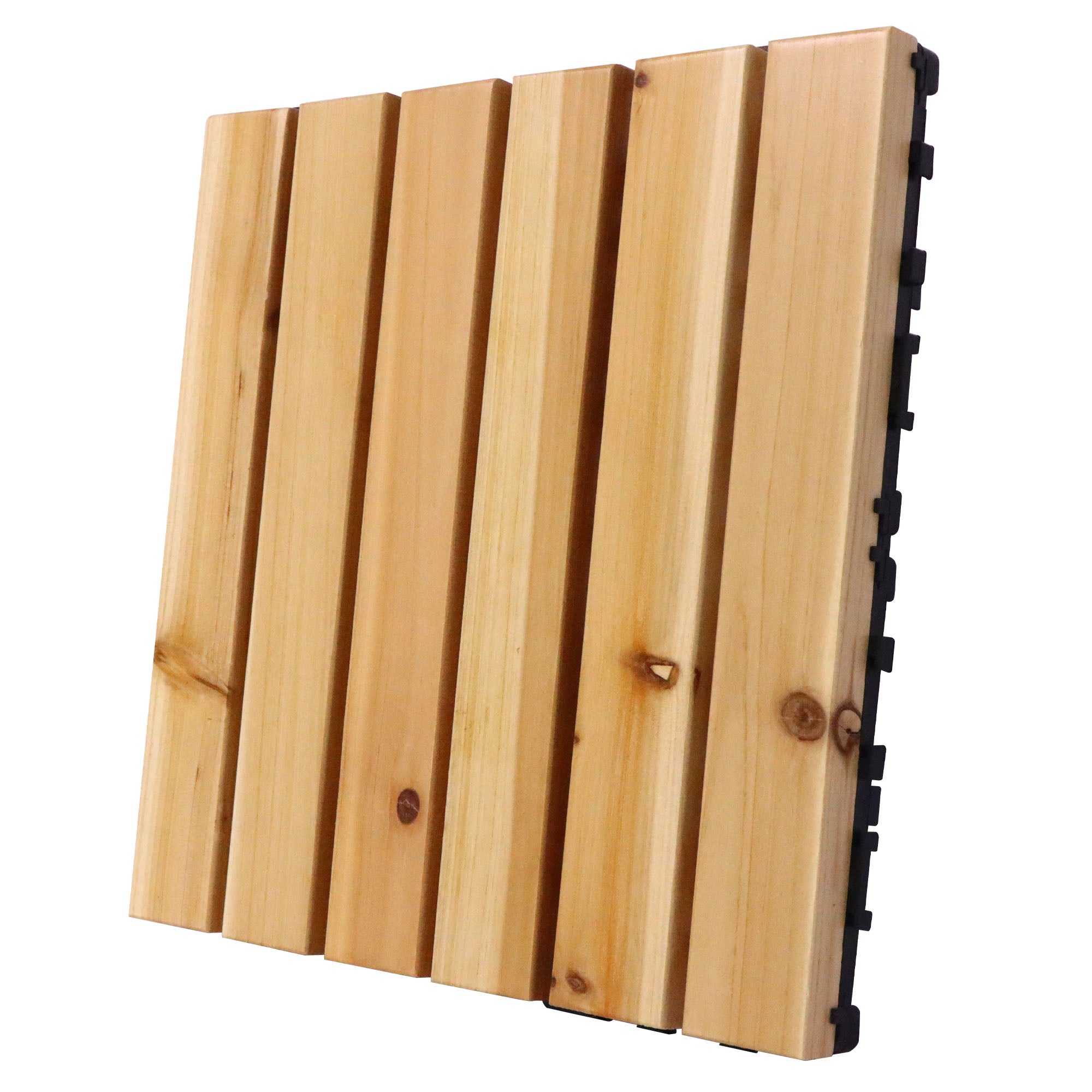 Wood Interlocking Flooring Tiles (Set of 10)