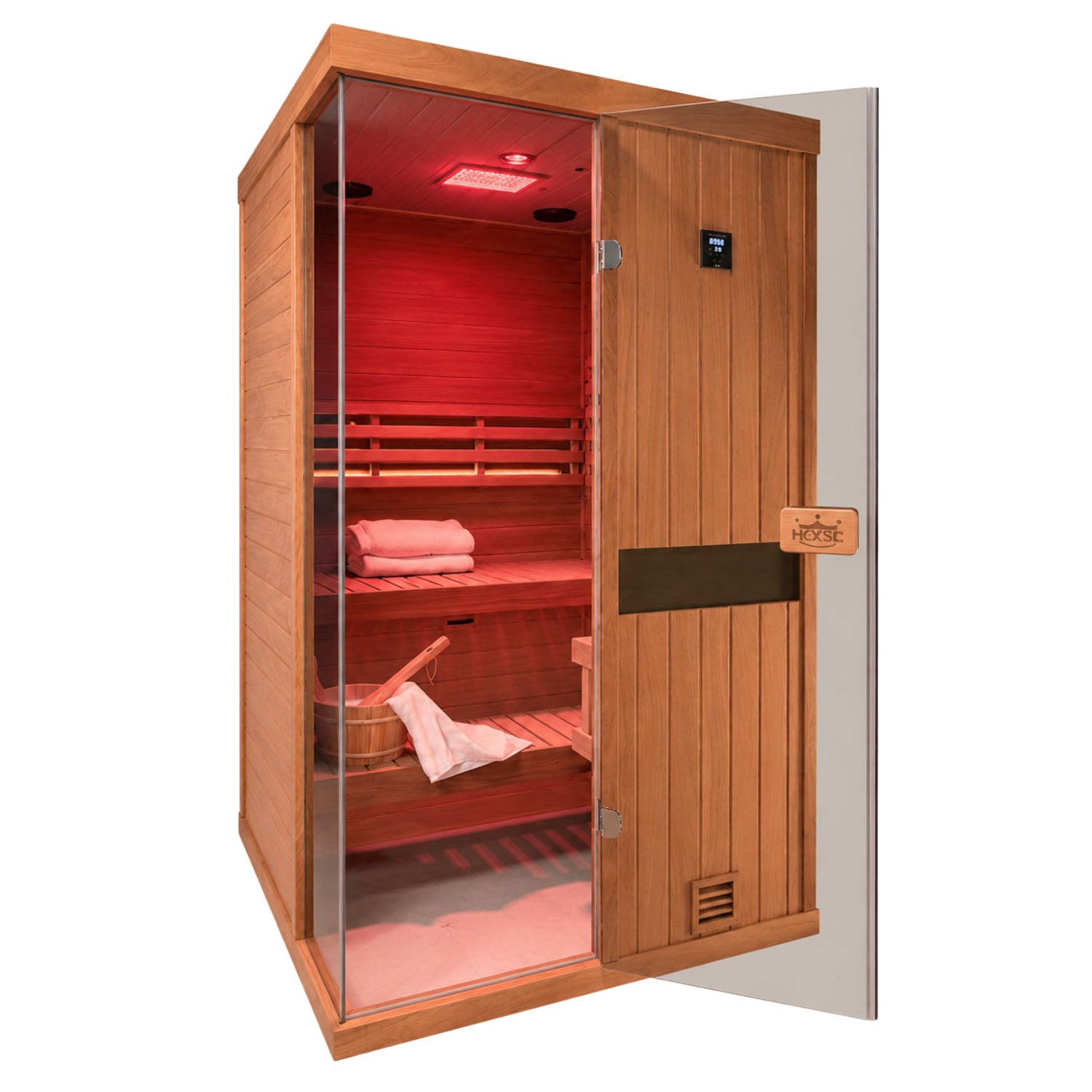 Aurora Indoor Steam Sauna - 1 Person | Model 702ST sauna side view
