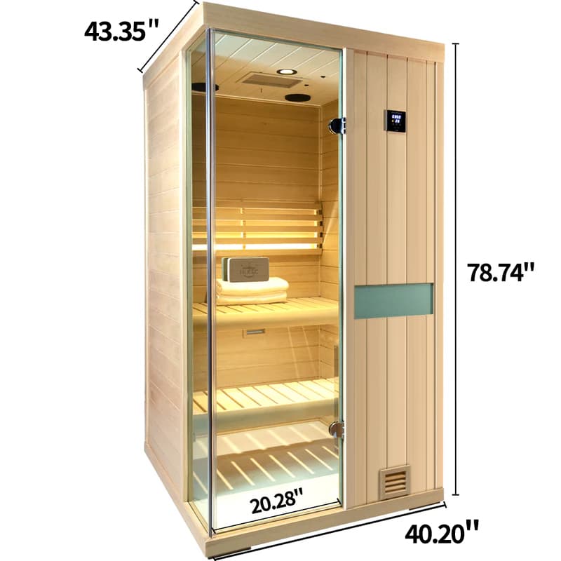 HKXSC 701SH 1 Person Indoor Steam Sauna | affordable | New Upgraded HKXSC-SAUNA