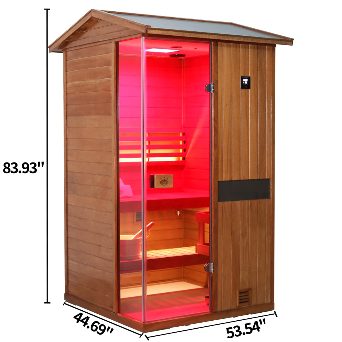 HKXSC 701VT 1 Person Outdoor Steam Sauna | affordable | New Upgraded HKXSC-SAUNA