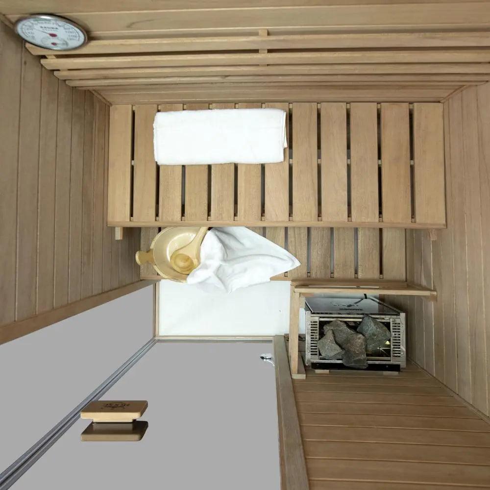 HKXSC 702ST 1-2 Person Steam Sauna | Resistant to pests | Mahogany | Negative Ion HKXSC-SAUNA
