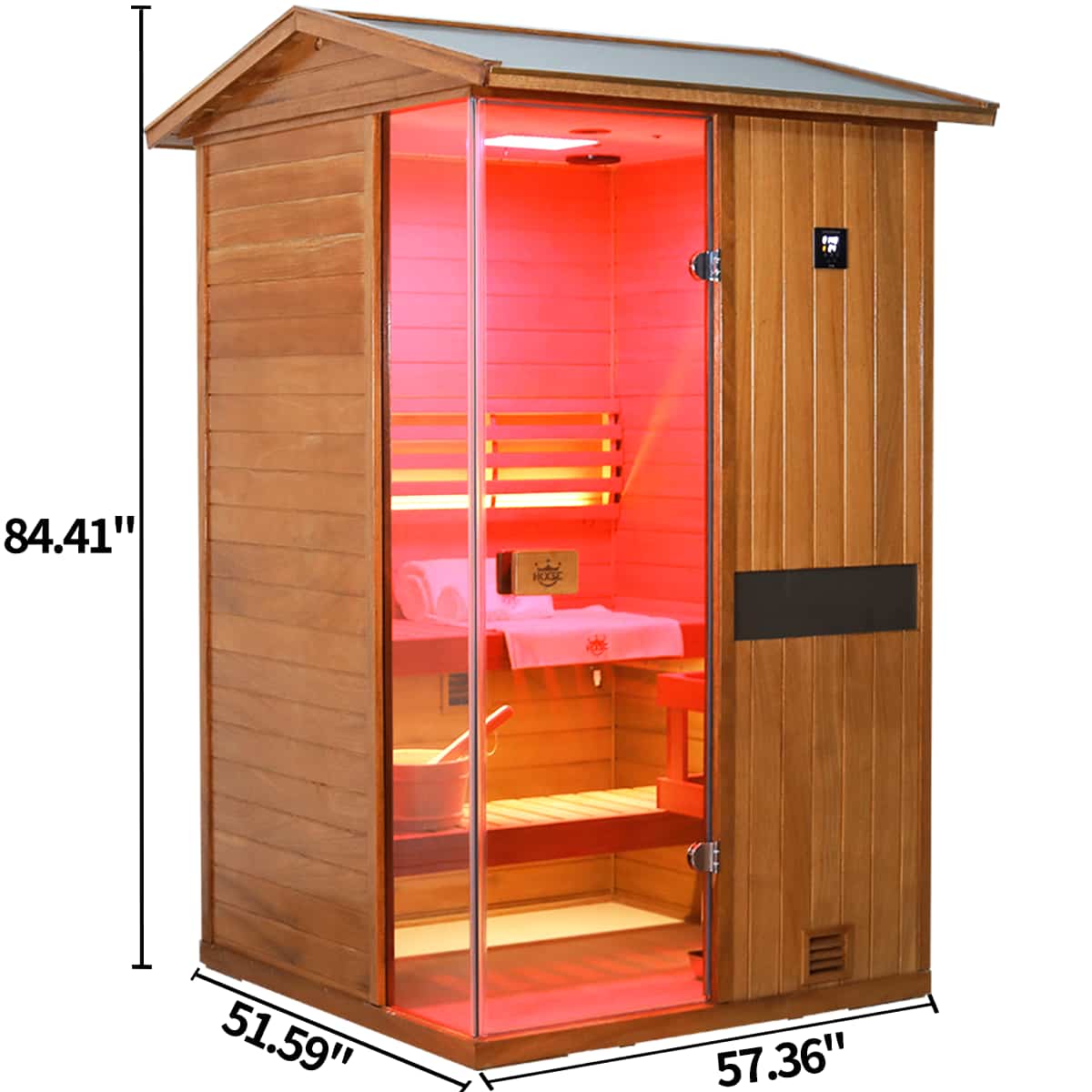 HKXSC 702VT 2 Person Outdoor Steam Sauna | affordable | New Upgraded HKXSC-SAUNA
