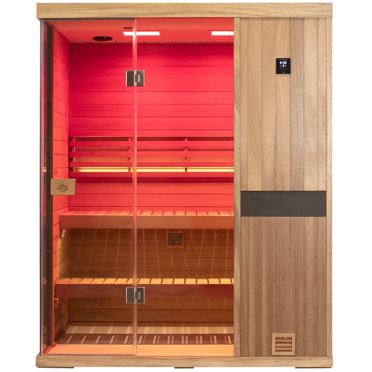 HKXSC 703ST New Upgraded Mahogany 2-3 Person Steam Sauna | Waterproof | Pest proof HKXSC-SAUNA