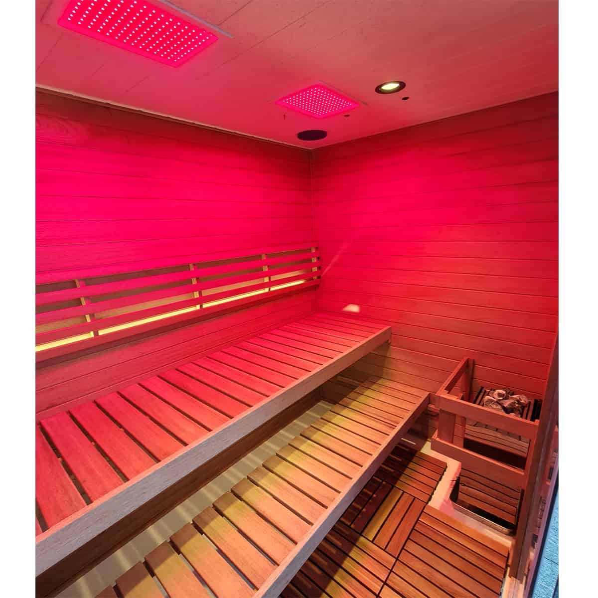 HKXSC 703ST New Upgraded Mahogany 2-3 Person Steam Sauna | Waterproof | Pest proof HKXSC-SAUNA