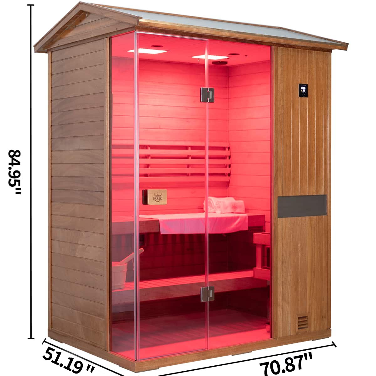 703VT-Outdoor Negative-Ion Steam Sauna Overall Dimensions