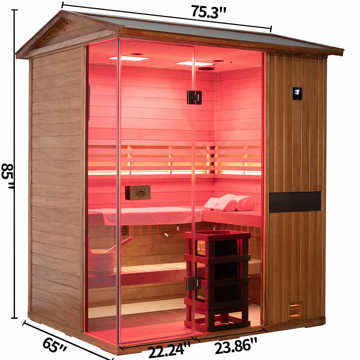704VT-Outdoor Negative-Ion Steam Sauna Overall Dimensions
