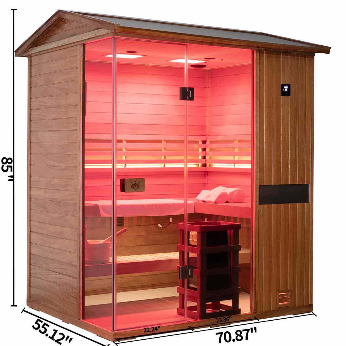 704VT-Outdoor Negative-Ion Steam Sauna Overall Dimensions