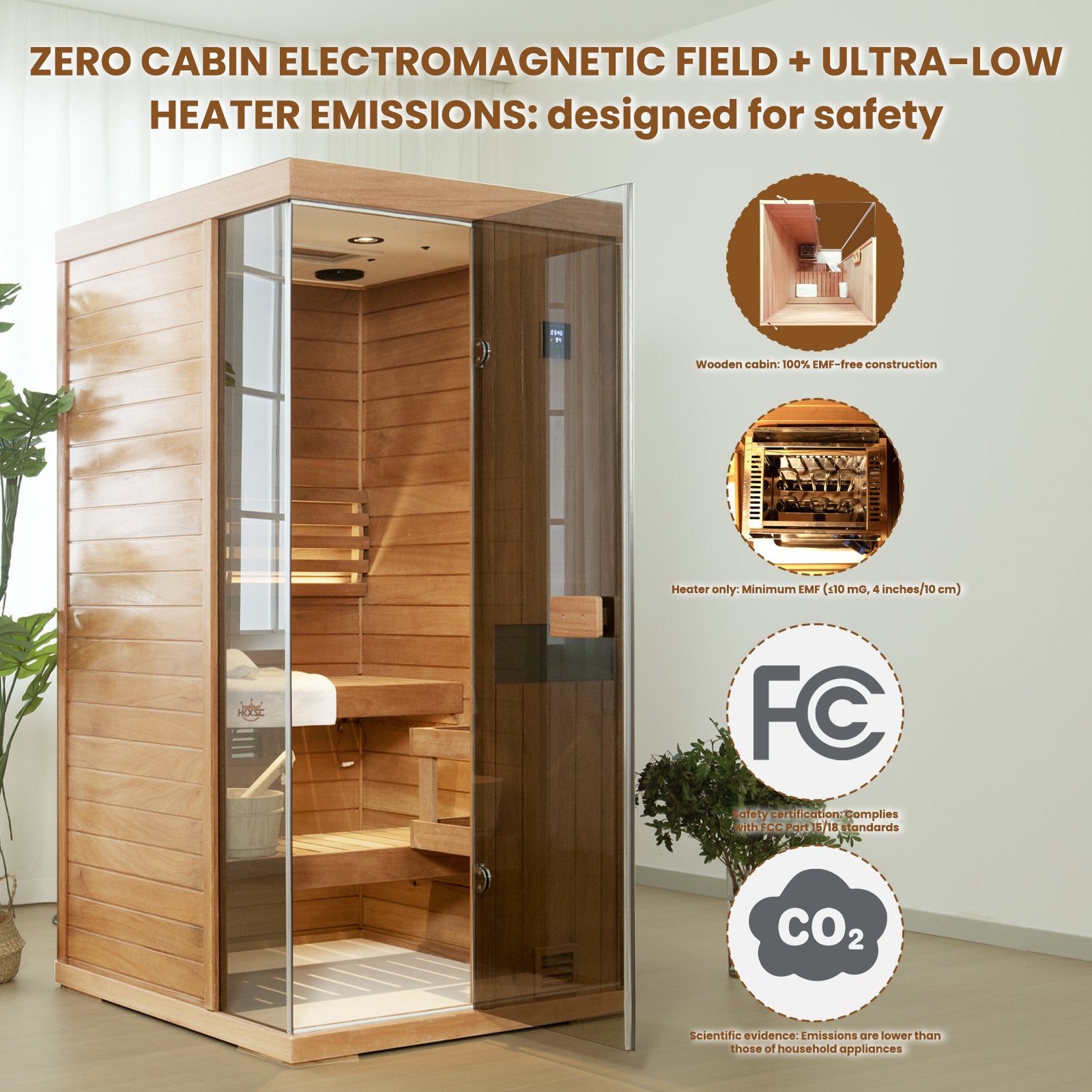 HKXSC 1 Person Indoor Sauna Home Steam Indoor Sauna Traditional Sauna Saunas for Sale Near Me