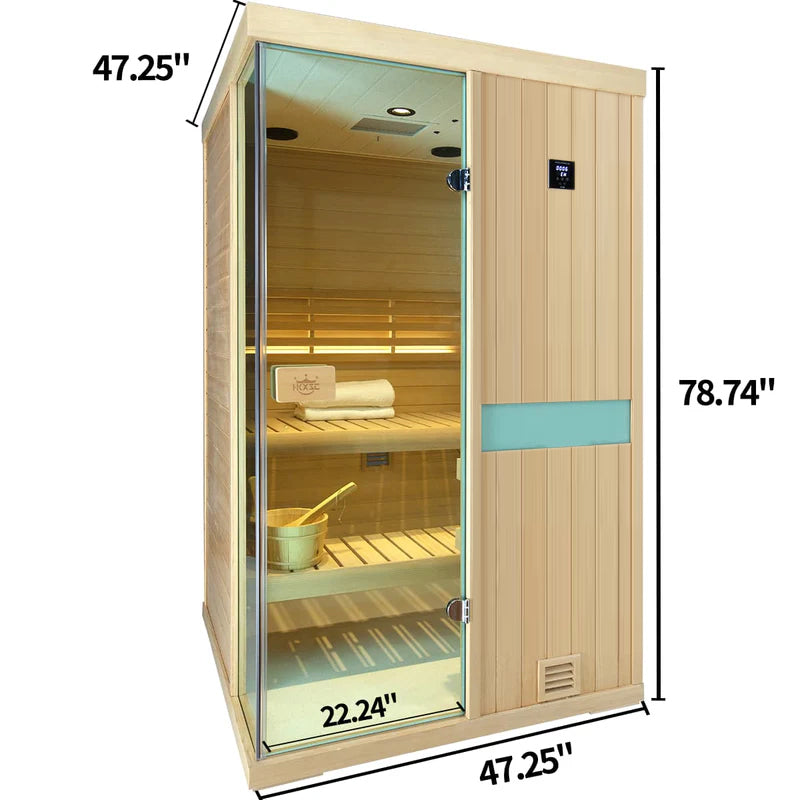 HKXSC 2 Person Steam Sauna All Dimensions Home Sauna Hemlock Luxurious Indoor Sauna Best Negative Ion Steam Sauna for Sale