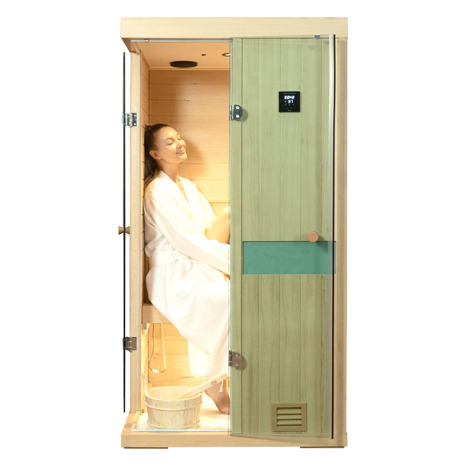 HKXSC 700SH Home Steam Saunas One Person Wood Steam Sauna Best Indoor Steam Sauna Room