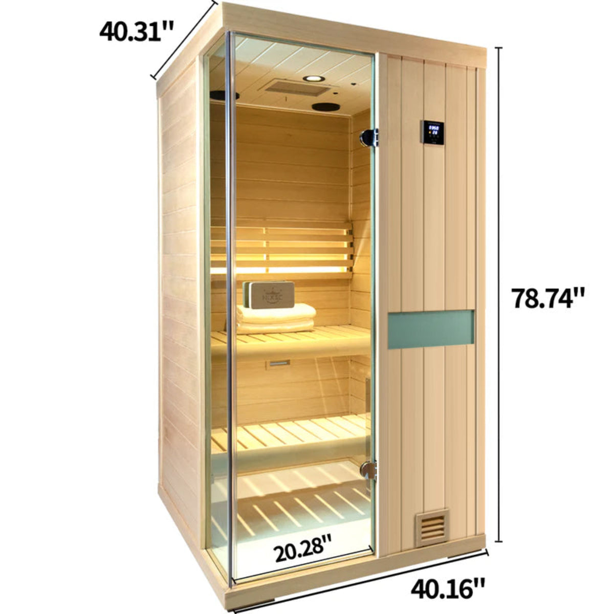 HKXSC_701SH_1_Person_Negative_Ion_Steam_Sauna Hemlock Wood Steam Sauna Indoor Sauna for Sale Near Me