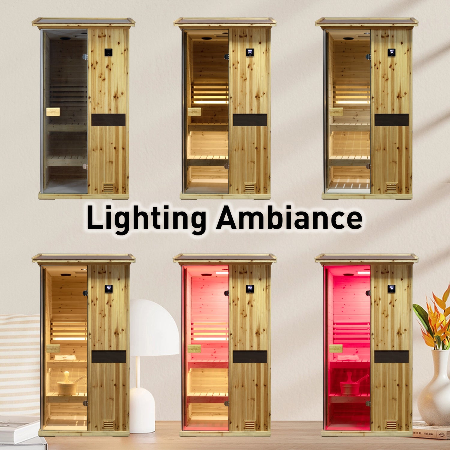 HKXSC Warm tone sauna interior light, anti-scald durable lamp for daily sauna use