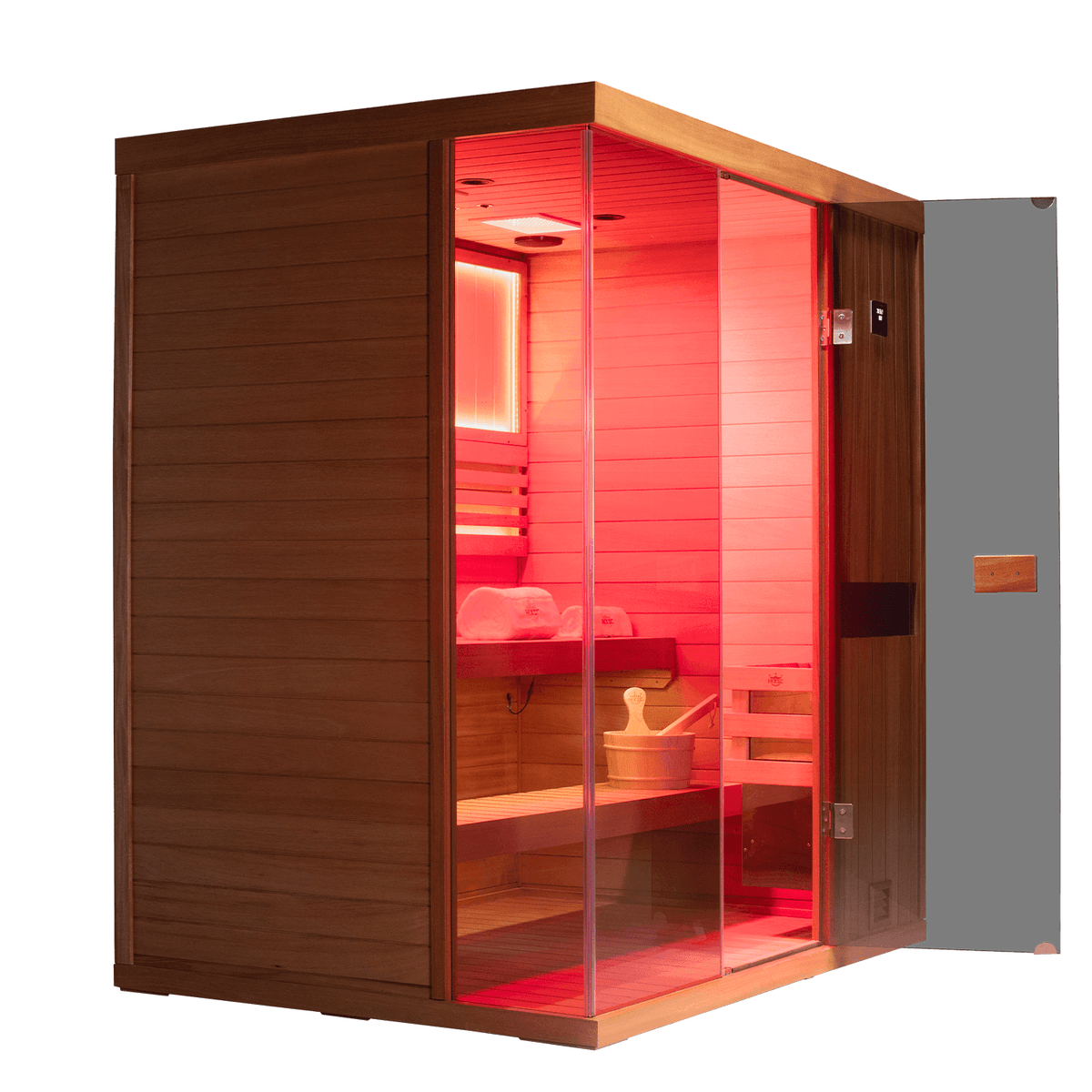 HKXSC 703STU upgraded mahogany steam sauna indoor model for family steam sessions