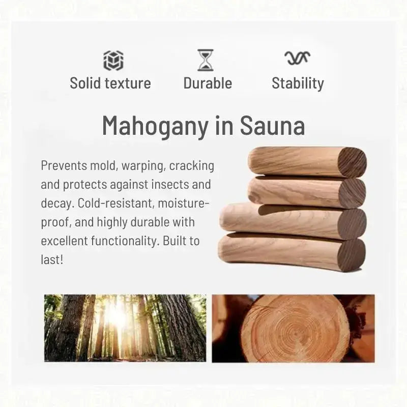 HKXSC | Resistant to pests | Mahogany | Negative Ion HKXSC-SAUNA