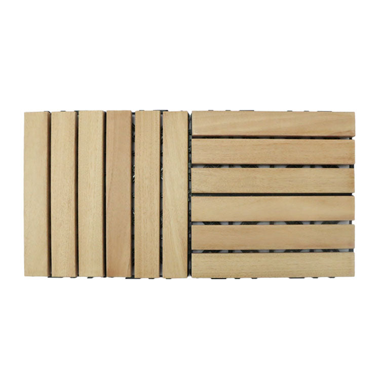 Wood Interlocking Flooring Tiles (Set of 10)