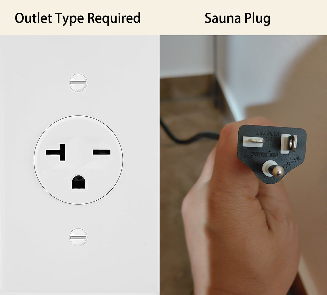 Sauna room power plug model