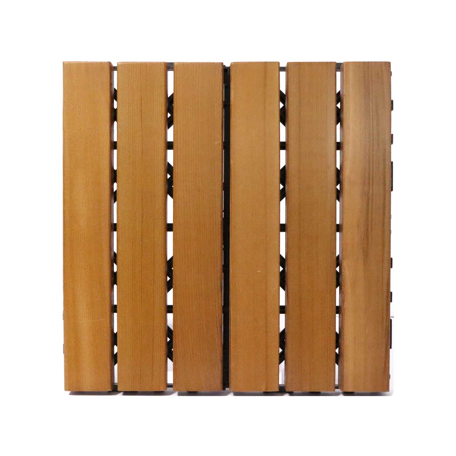 Wood Interlocking Flooring Tiles (Set of 10)