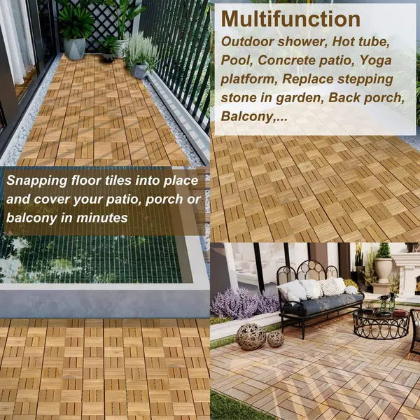 hkxsc-sauna Interlocking Flooring Tiles (Set of 10) HKXSC-SAUNA