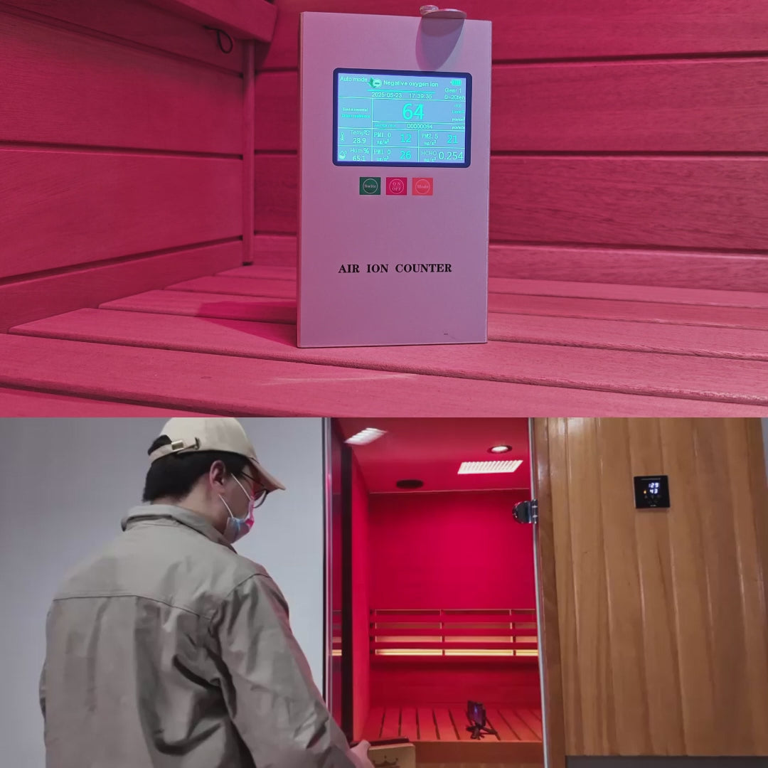 sauna room Negative-Ion Test