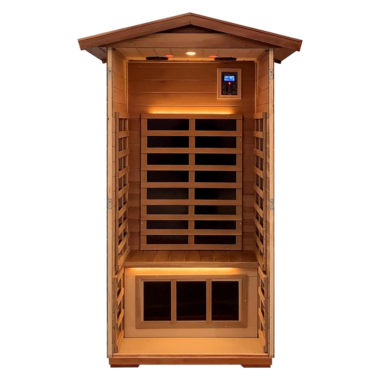 King RS I 1 Person Ultra Low EMF Outdoor Red Cedar Infrared Sauna