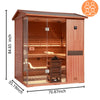 HKXSC 704VT4 Person Negative Ion Steam Sauna | outdoor sauna | Mahogany | Wide Vision-Lay-Flat HKXSC-SAUNA