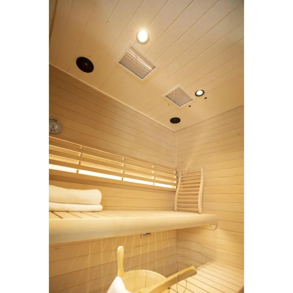 HKXSC 703SH Hemlock  2-3 Person Steam Sauna |New Upgraded-Fresh Air HKXSC-SAUNA