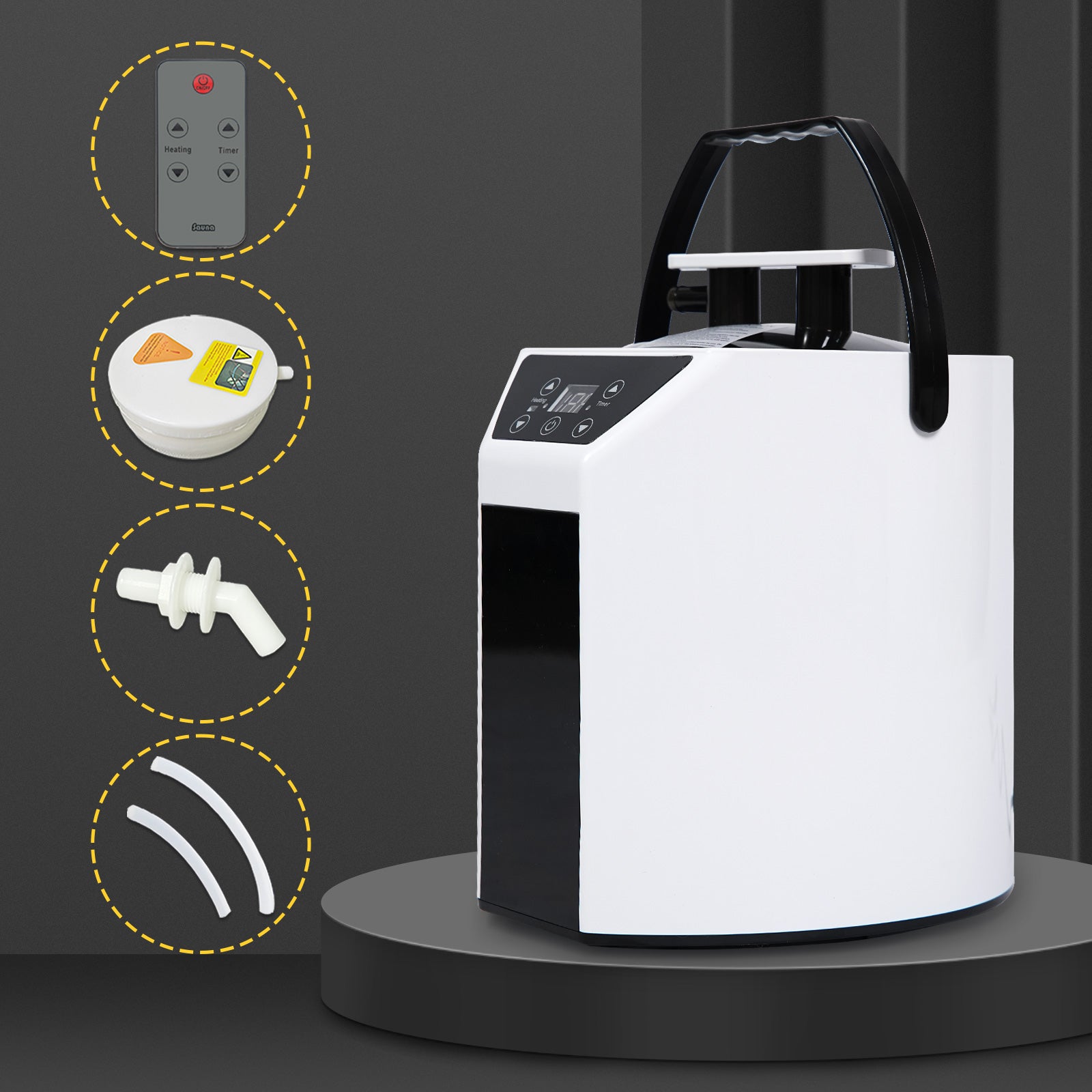 1250W steam shower generator, aromatherapy compatible, digital control