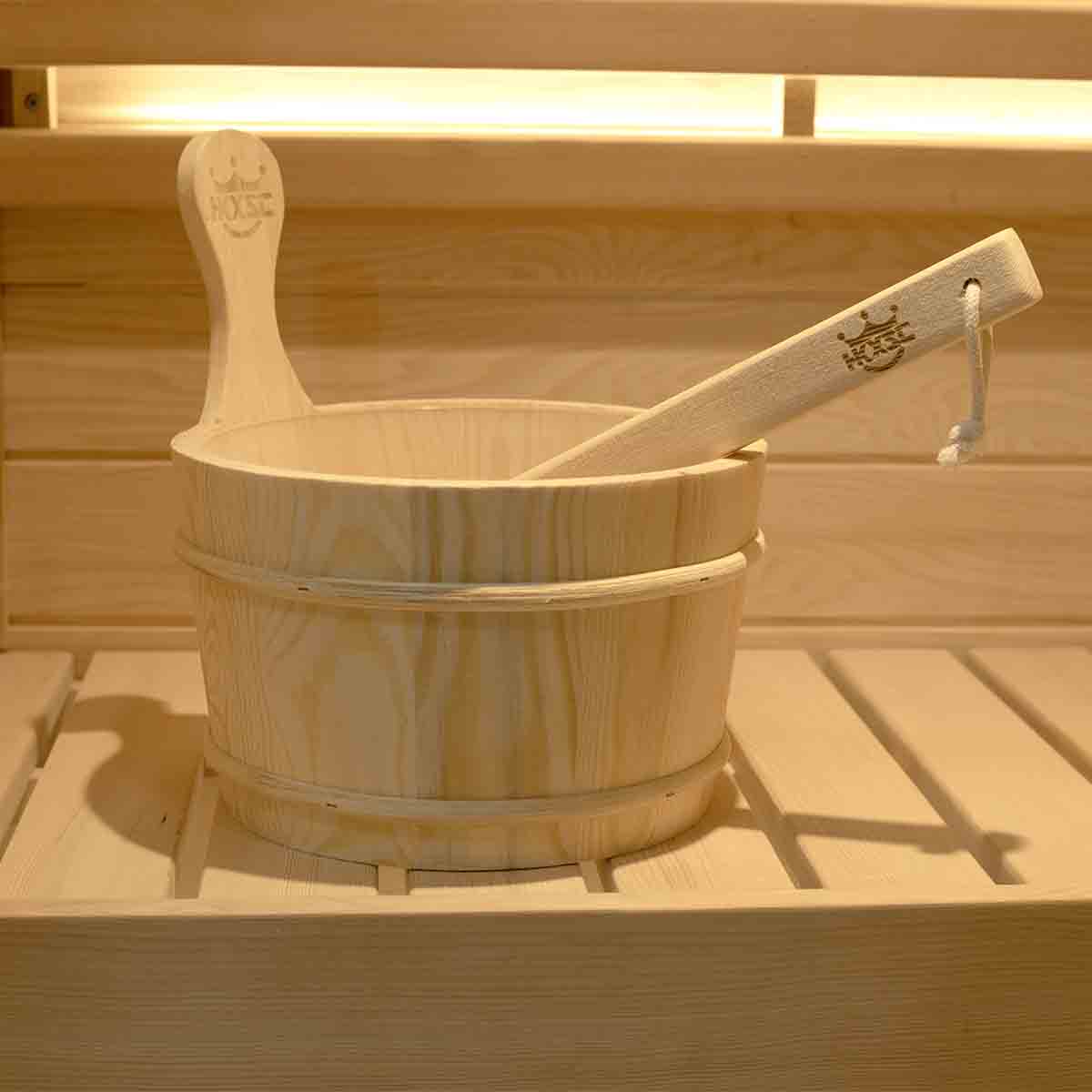 Sauna Bucket and Ladle Set