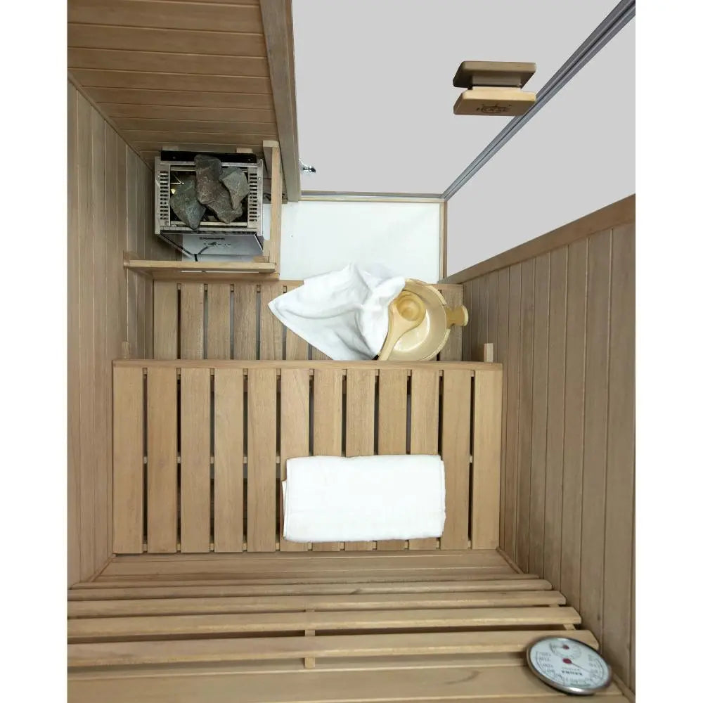 HKXSC 701ST 1 Person steam sauna |Mahogany | Pest-Resistant HKXSC-SAUNA