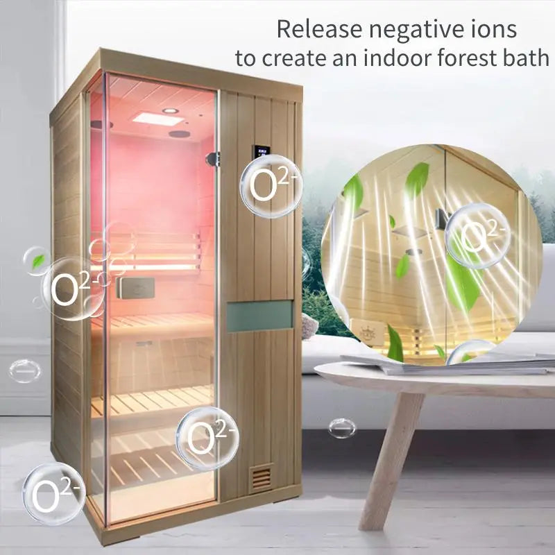 HKXSC 701SH 1 Person Indoor Steam Sauna | affordable | New Upgraded HKXSC-SAUNA