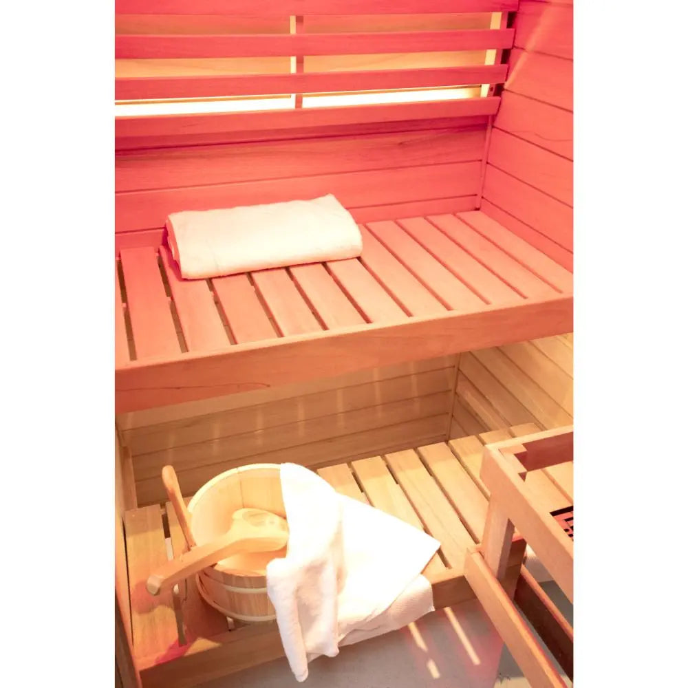 HKXSC 701ST 1 Person steam sauna |Mahogany | Pest-Resistant HKXSC-SAUNA