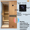 HKXSC 702ST1-2 Person Steam Sauna | Resistant to pests | Mahogany | Negative Ion HKXSC-SAUNA