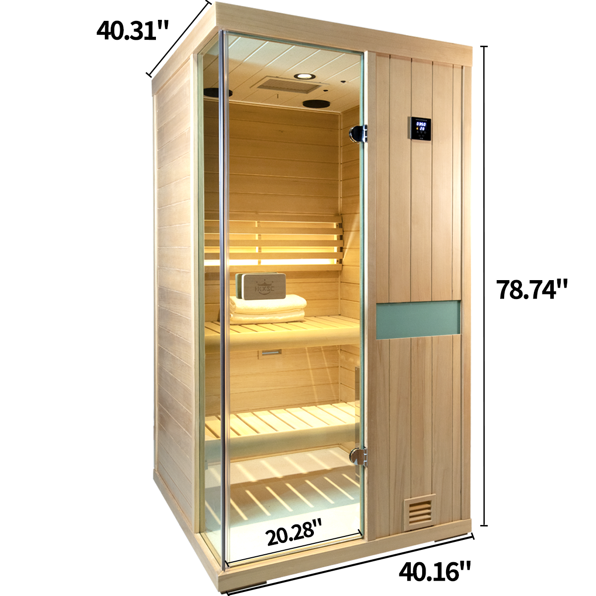 1-Person Indoor Negative-Ion Steam Sauna | Air Purification & Mid-Infrared Therapy | HKXSC 701SH