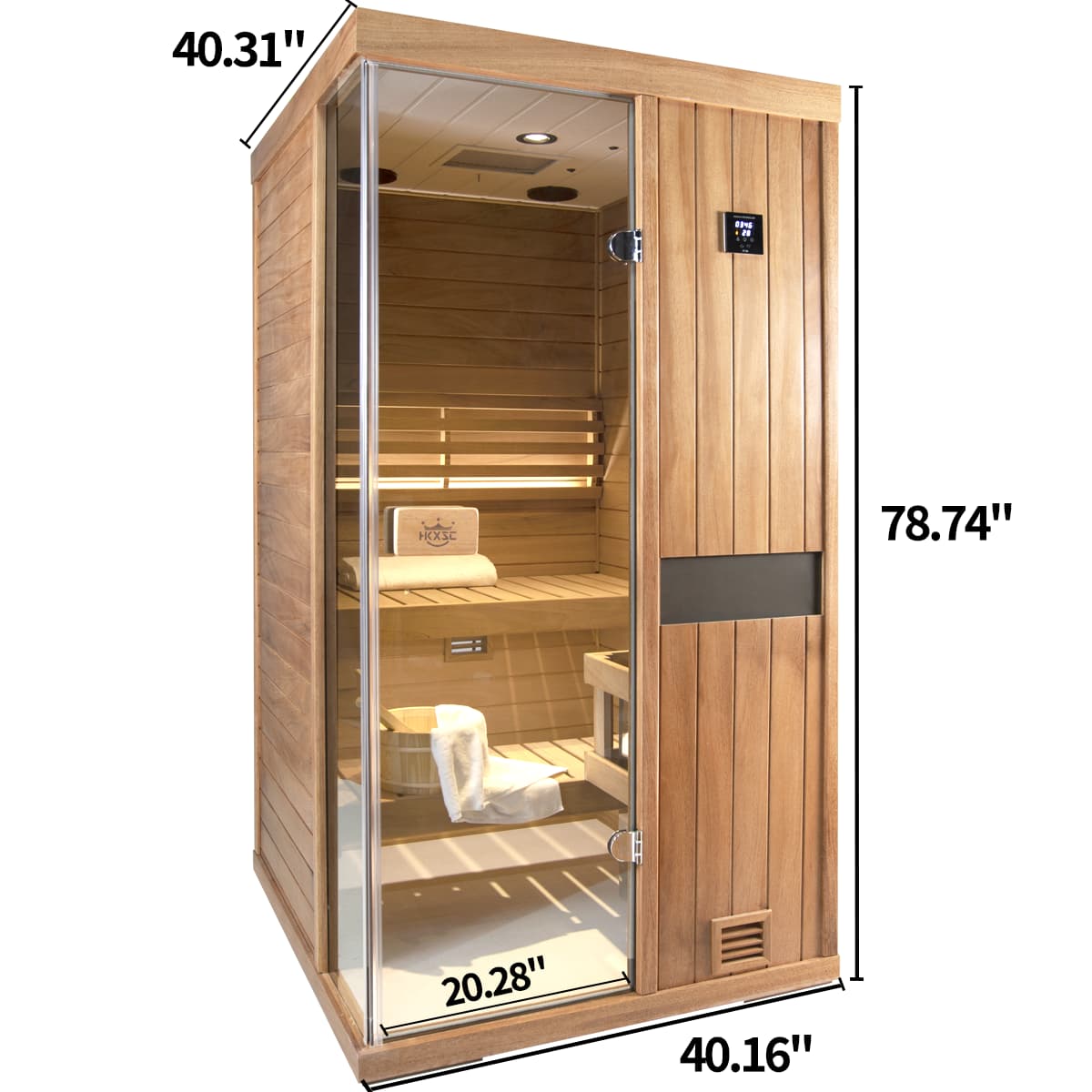 1-Person Indoor Negative-Ion Steam Sauna | Air Purification & Mid-Infrared Therapy | HKXSC 701ST