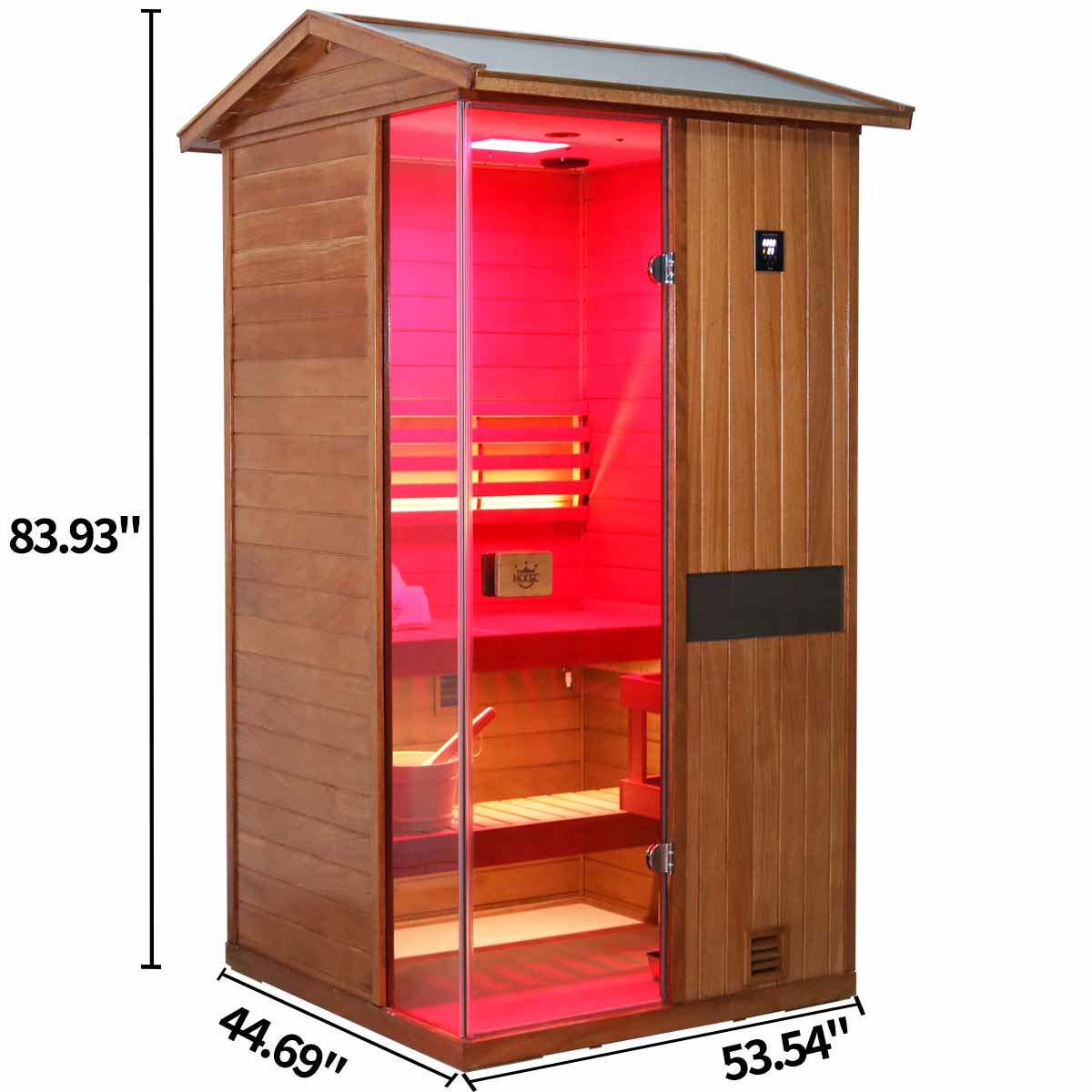 Aurora Outdoor Luxury Wood Steam Sauna  - 1 Person | Model 701VT
