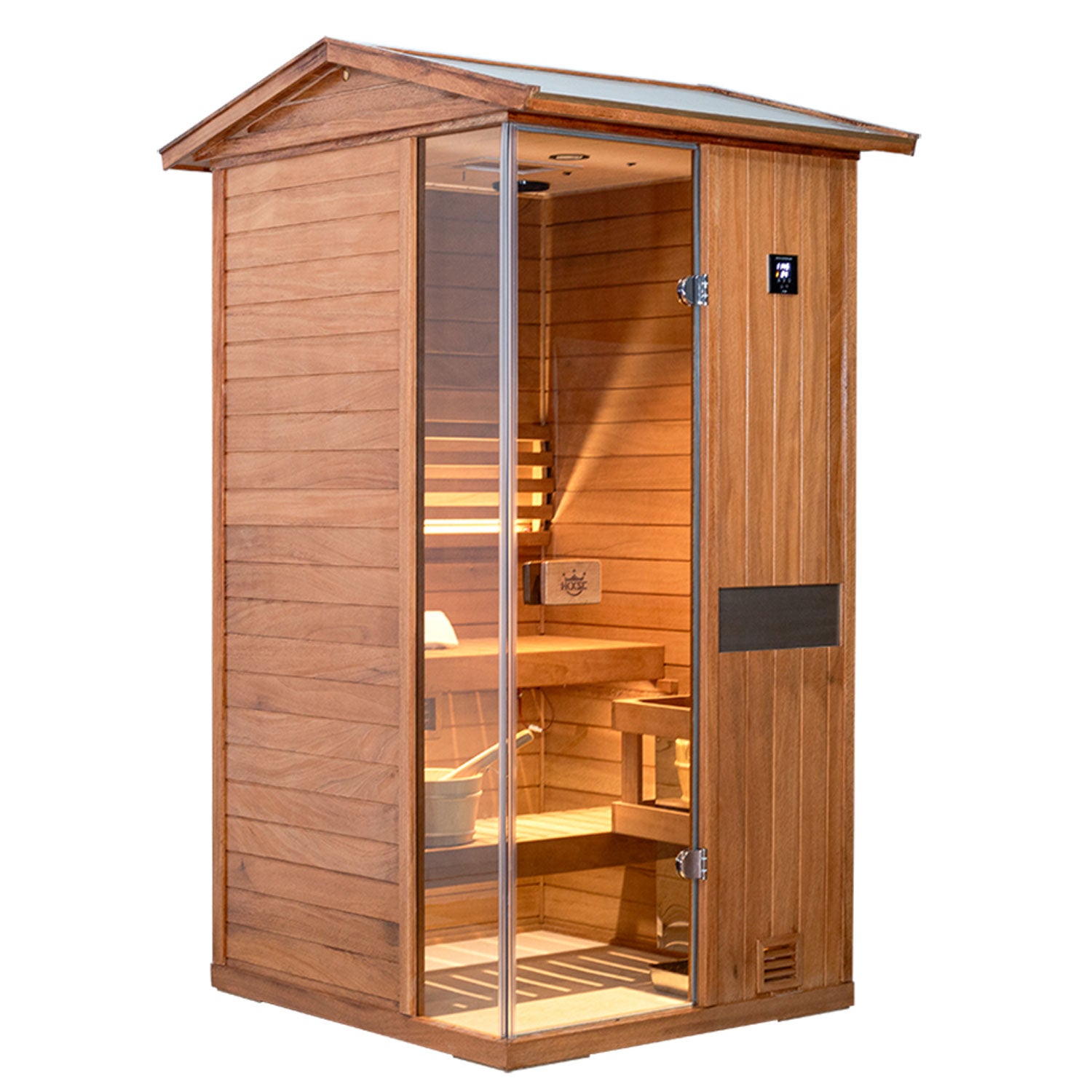 Aurora Outdoor Luxury Wood Steam Sauna  - 1 Person