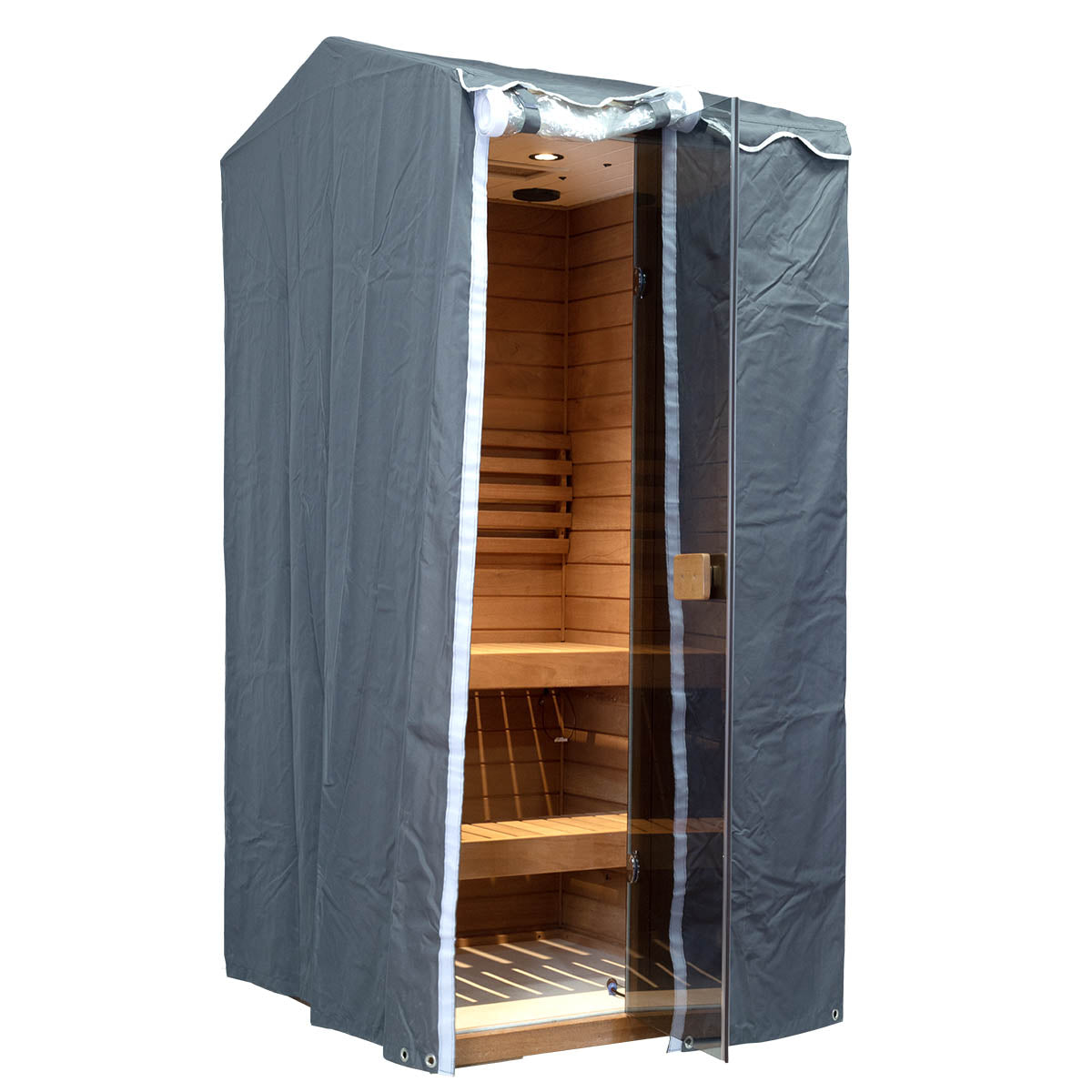 Thickened waterproof outdoor sauna cover, firm fit, not easy to fall off in windy weather