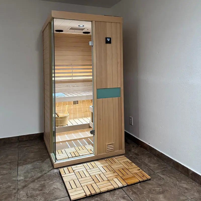 HKXSC 701SH 1 Person Indoor Steam Sauna | affordable | New Upgraded HKXSC-SAUNA