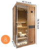 HKXSC 701ST 1 Person steam sauna |Mahogany | Pest-Resistant HKXSC-SAUNA